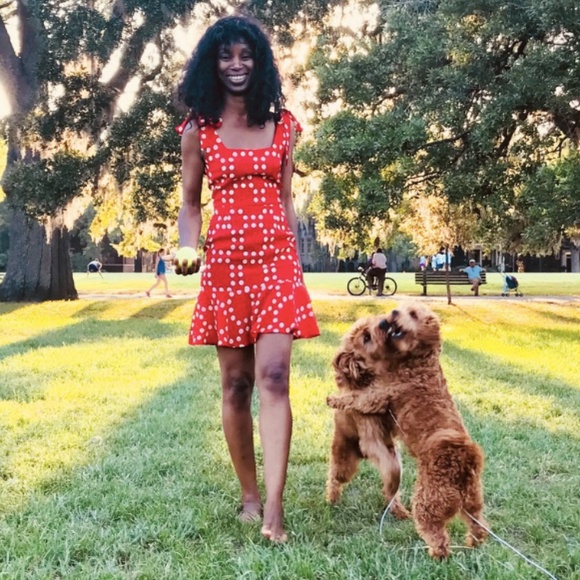 Red Polka Dot Mini Dress - Picture 3 of 7